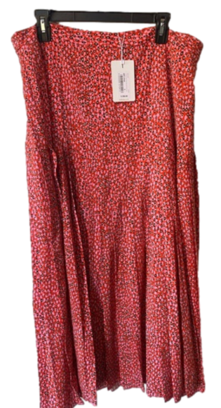 NWT Ted Baker Zandi Printed Knife Pleat Split Midi Skirt Size 6 (2XL) - Picture 9 of 12